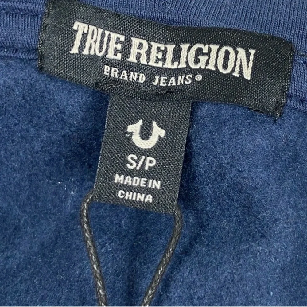 True Religion Zip Hoodie City Buddha Blue Sweatshirt NWT
